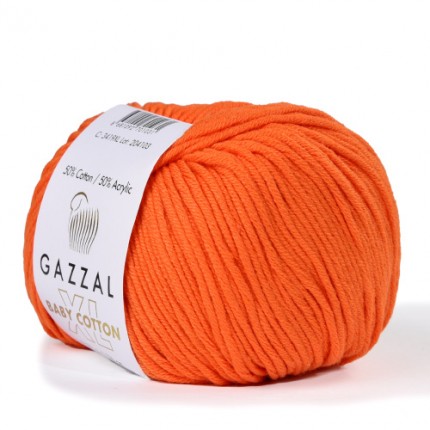 Пряжа для вязания Gazzal Baby Cotton XL (Газзал Беби Коттон XL)