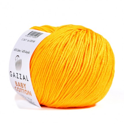 Пряжа для вязания Gazzal Baby Cotton (упаковка 10 шт) (Газзал Беби Коттон)
