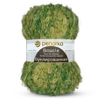 Буклированная Цвет 1018 светлый горох/темно зеленый/коричневый