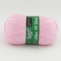 Lidiya W silver 100г 1613м Цвет 142307 камея розовая