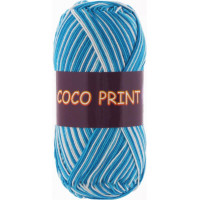 Coco Print Цвет 4668 голубая бирюза меланж