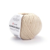 Alpaca Gold Paillettes Цвет 9302 топленое молоко