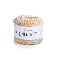 Linen soft Цвет 7403 бежевый-оранжевый-серый