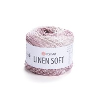 Linen soft Цвет 7405 белый-вишневый