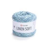 Linen soft Цвет 7408 бирюзовый - синий