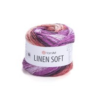 Linen soft Цвет 7413 фуксия-сиреневый-коралловый