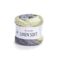 Linen soft Цвет 7414 серый-салатовый