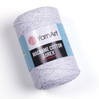 Macrame Cotton Lurex (упаковка 4 шт) Цвет 720 белый серебро