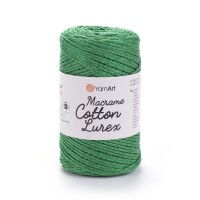 Macrame Cotton Lurex Цвет 728 зеленый