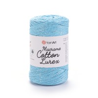Macrame Cotton Lurex Цвет 733 бирюза