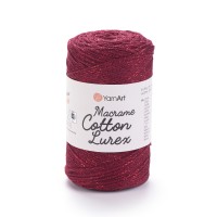 Macrame Cotton Lurex Цвет 739 бордовый