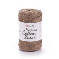 Macrame Cotton Lurex Цвет 742 кофе