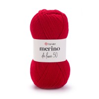 Merino de Luxe 50 Цвет 156 алый