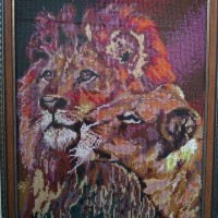 Схема для вышивания НИК 1251 Пара львов от автора Татьяна